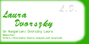 laura dvorszky business card